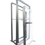 DISPLAY DOUBLE SIDE FABRIC LIGHT BOX FRAME 100X200cm