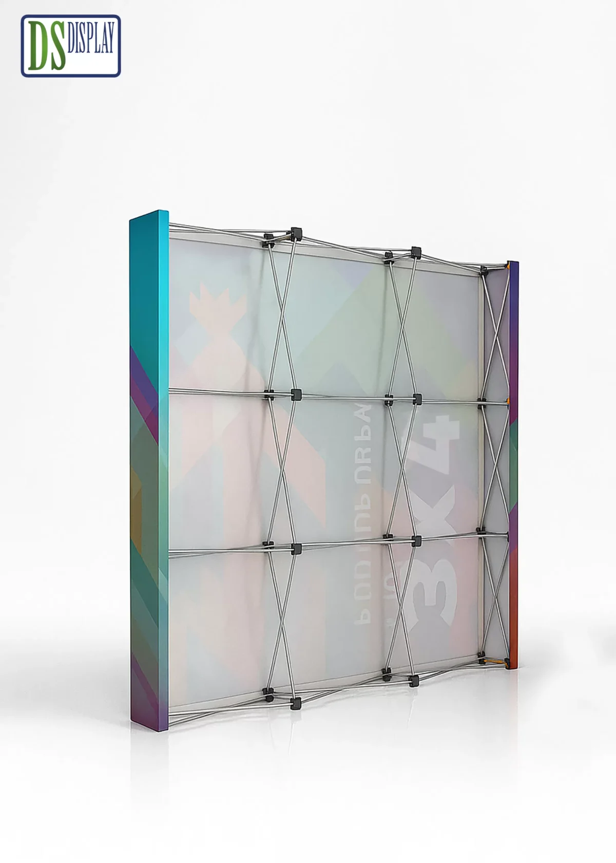 Aluminum Tube Frame Fabric Straight Pop Up Display 3.0x4.0m - Image 1