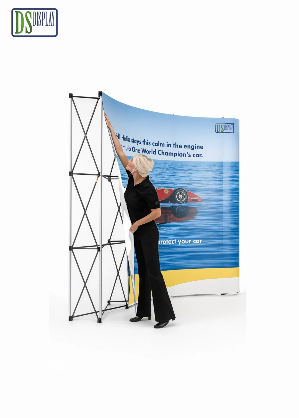 Full Magnetic Curve Type Pop Up Display With Hard Case 3.0x3.0m - Image 1