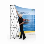Full Magnetic Curve Type Pop Up Display With Hard Case 3.0x3.0m
