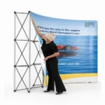 Full Magnetic Curve Type Pop Up Display With Hard Case  3.0x4.0m