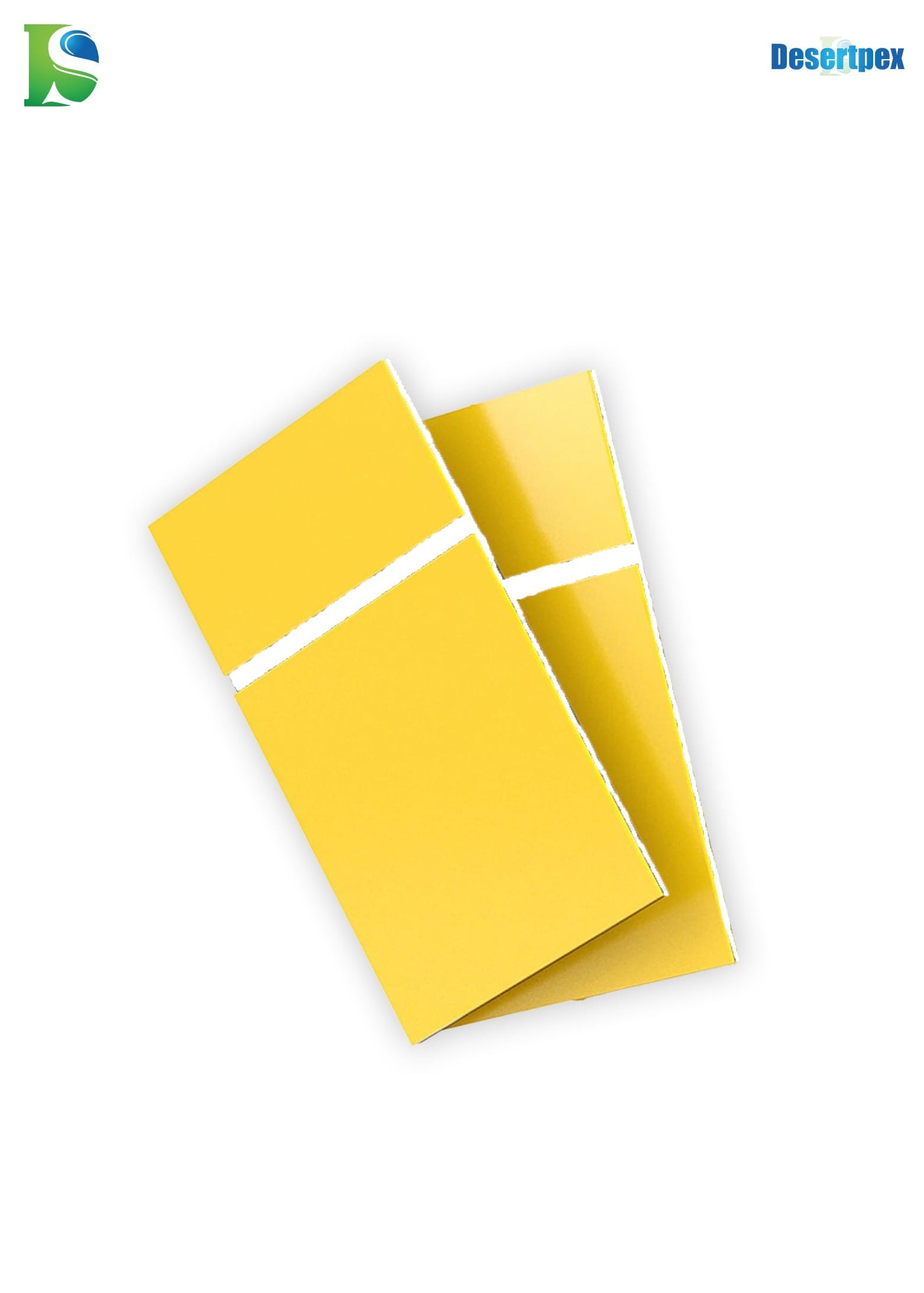 White_Yellow DST Double Side Color ABS Board Laser Engraving (0.60x1.20m) - Image 1