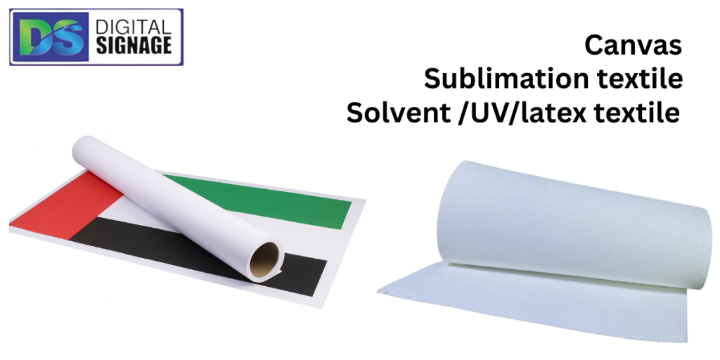 Sublimation textile, SolventUVLatex textile and Canvas