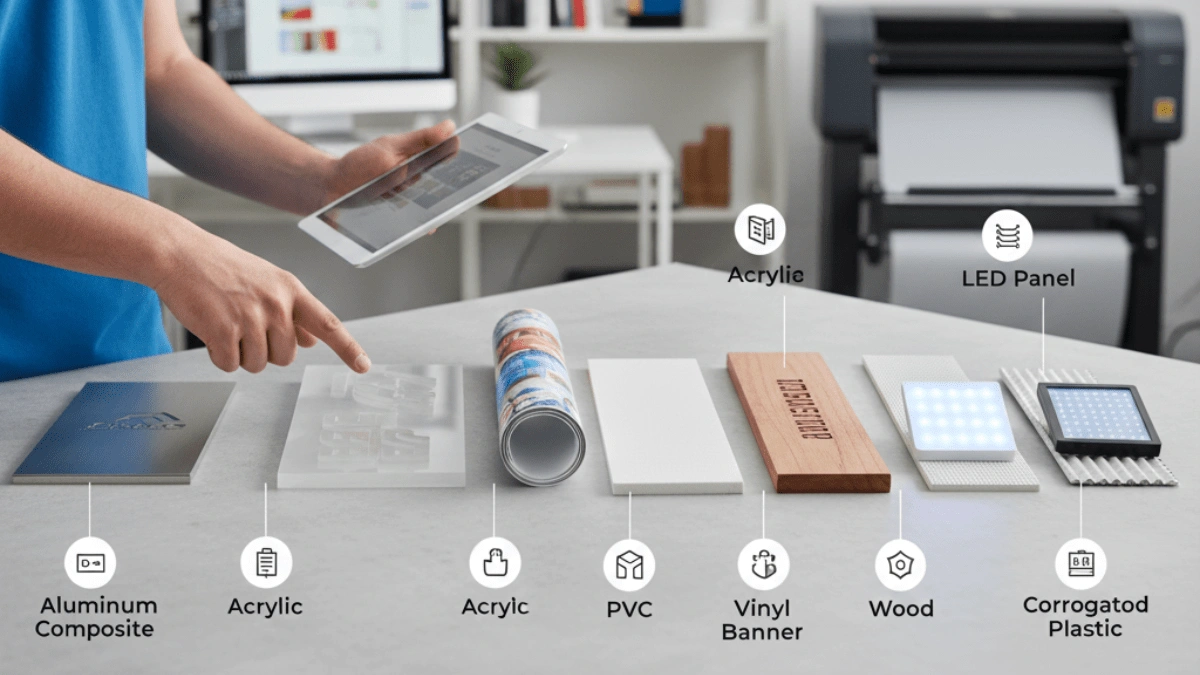 Signage material used for indoor and outdoor advertising displays