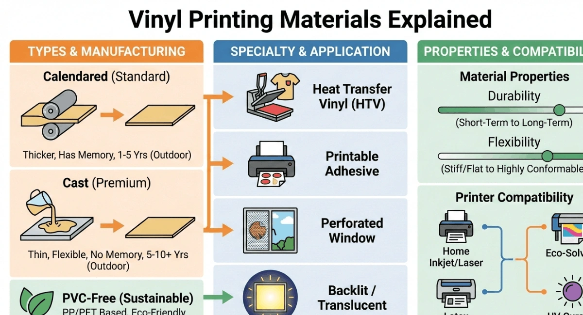 Vinyl Printing Materials Explained