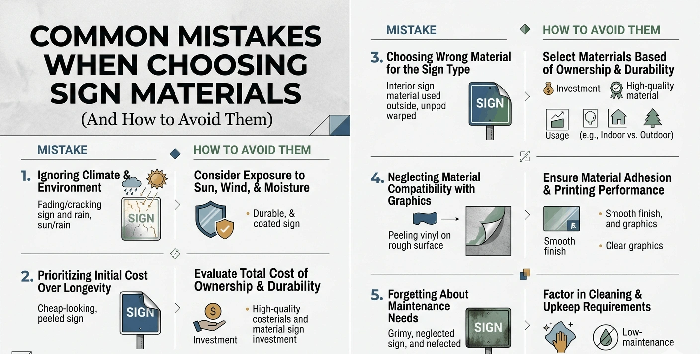 Common Mistakes When Choosing Sign Materials