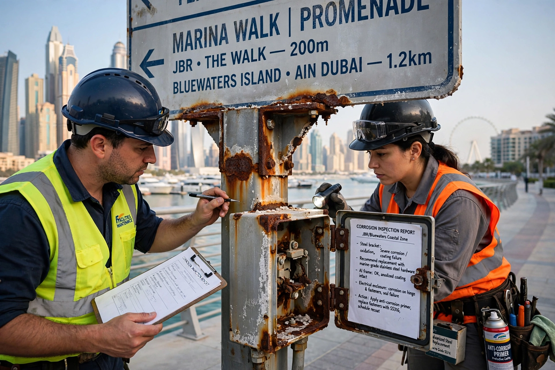Professional sign board maintenance in Dubai