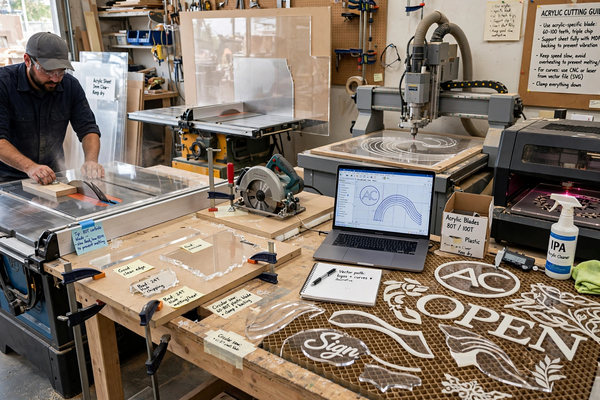 Custom acrylic fabrication for retail and promotional displays