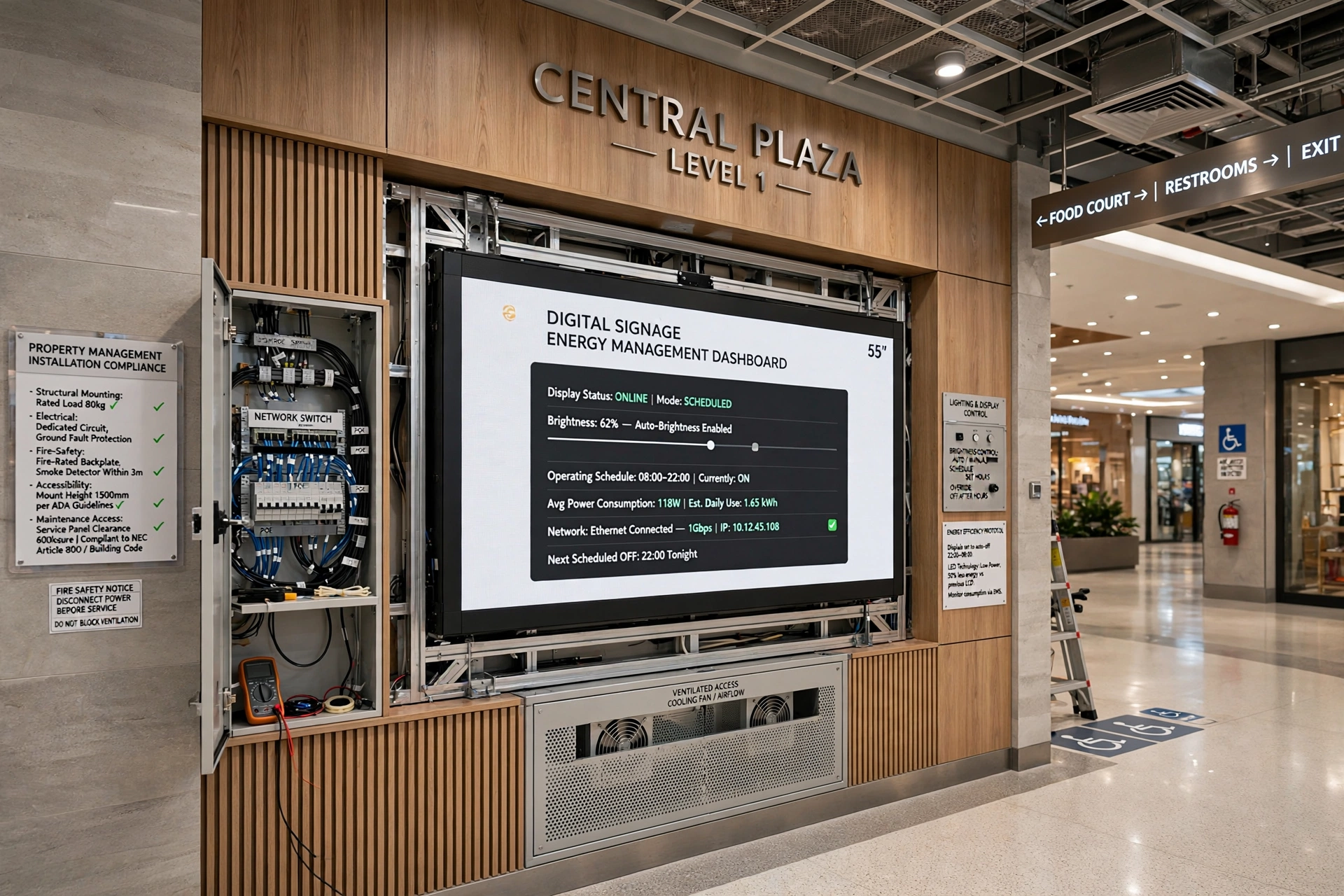 Eid promotional digital signage inside Dubai mall