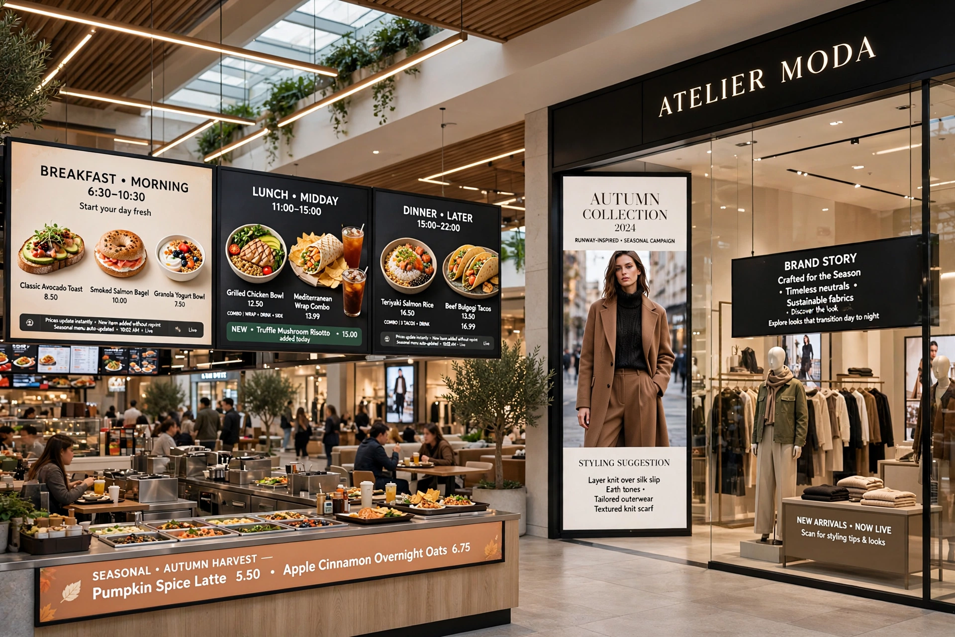 outdoor digital signage display for shopping mall