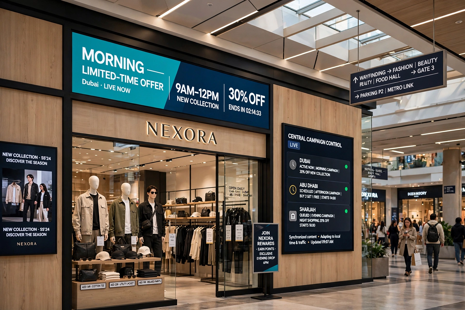digital signage for shopping malls in Dubai