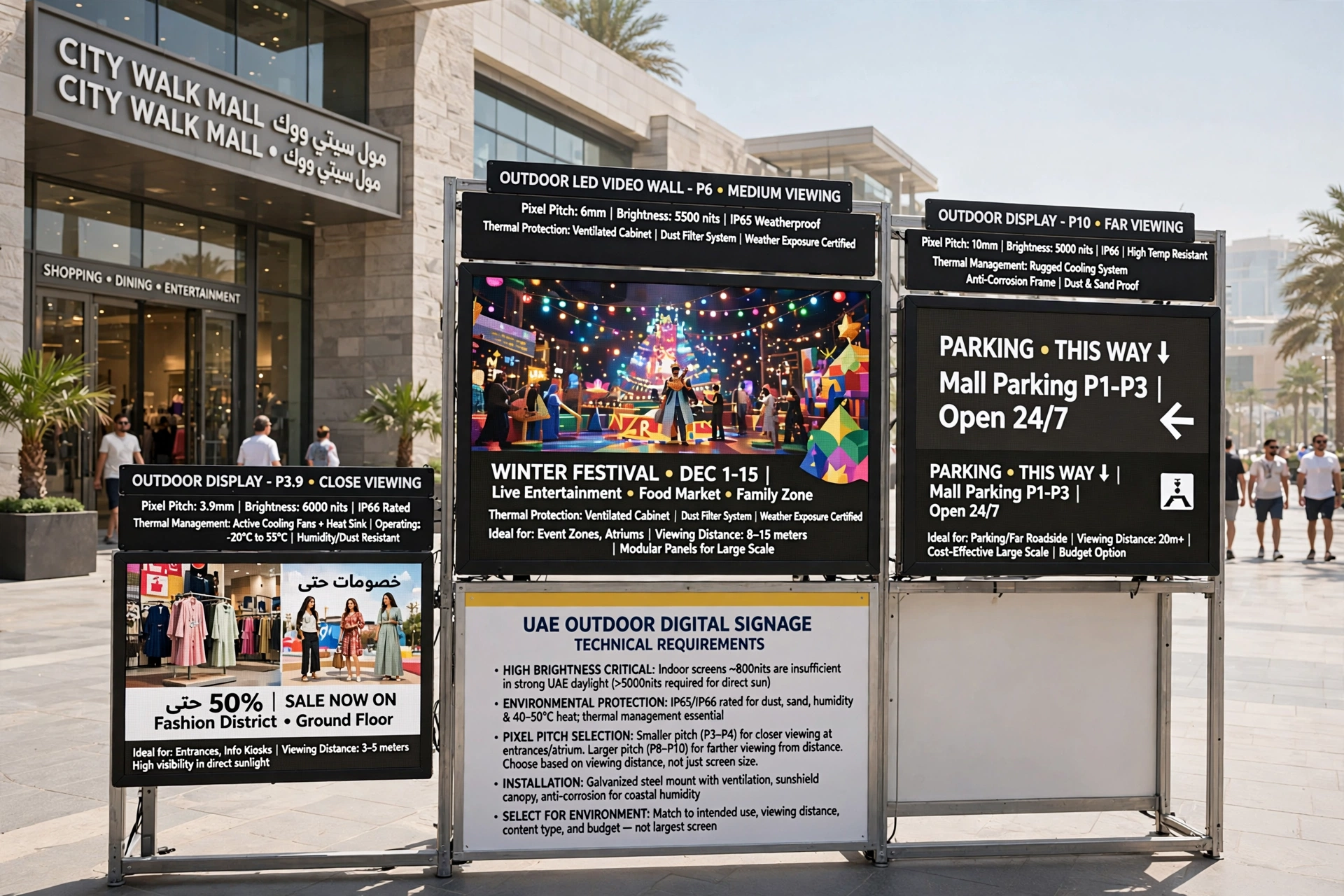 indoor commercial digital signage display