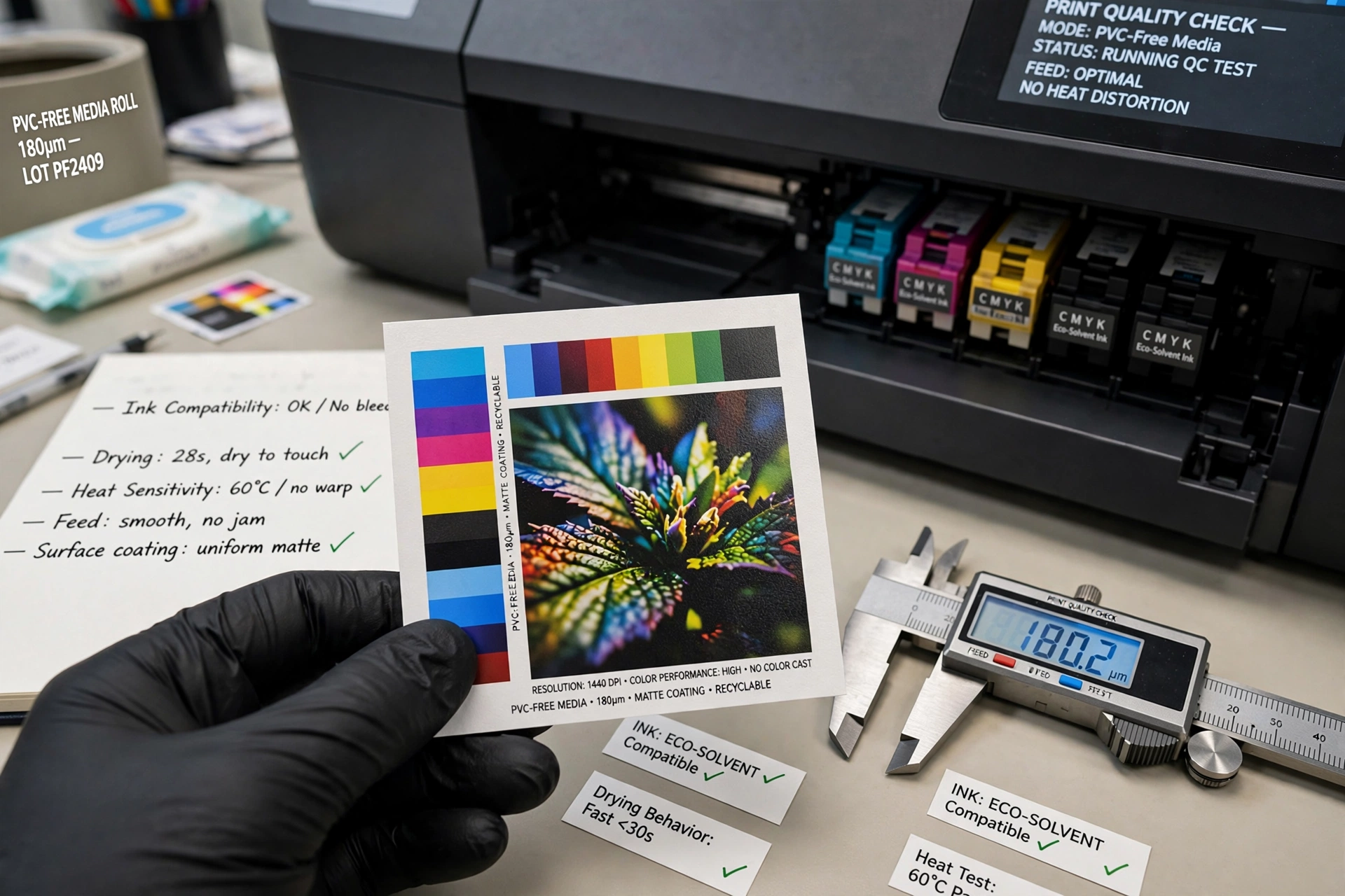 PVC-free sheets for digital printing and signage