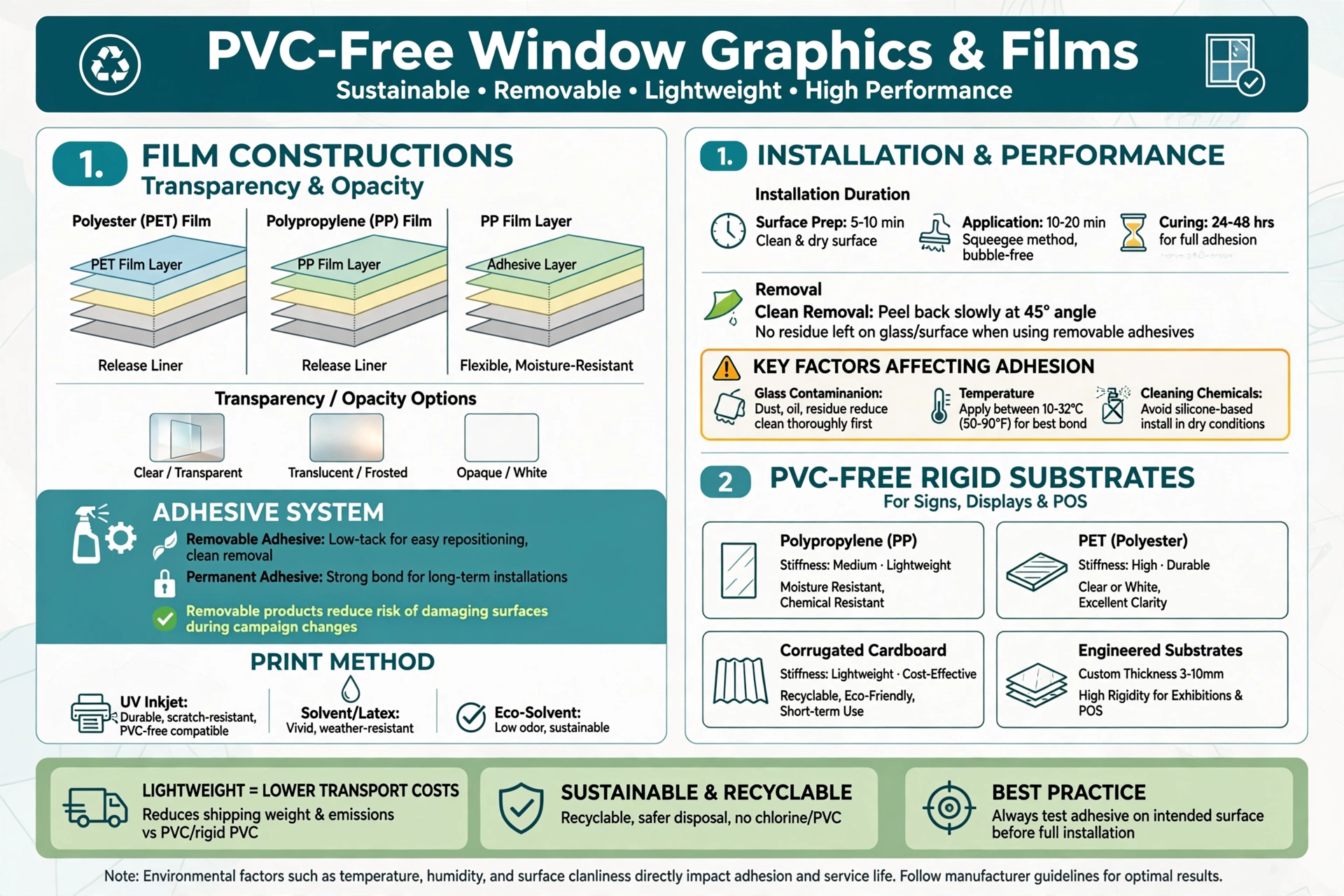 PVC-free media used for large format printing