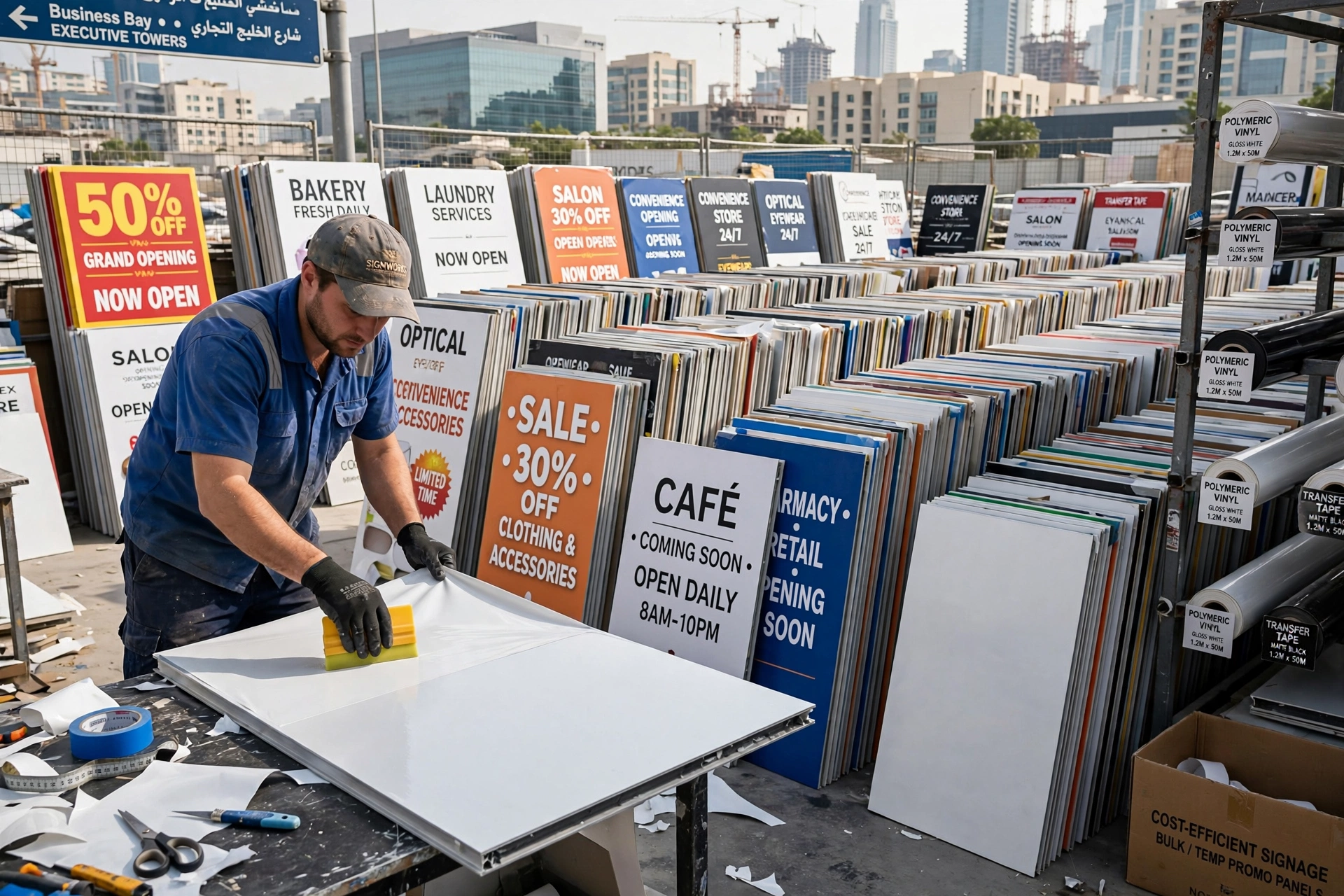 Professional signage printer using polymeric vinyl