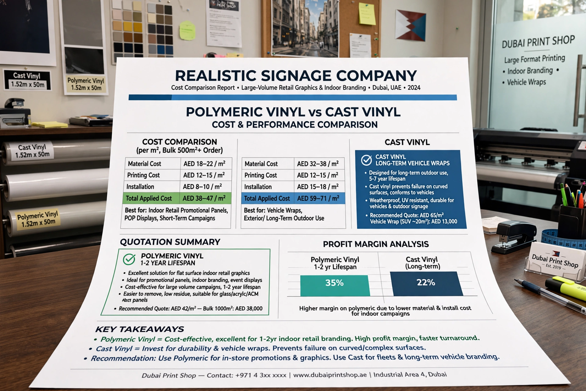 Printed polymeric vinyl graphic for outdoor signage