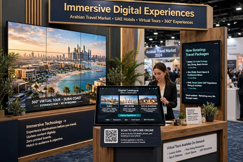 Interactive UAE destination map for travel exhibition visitors