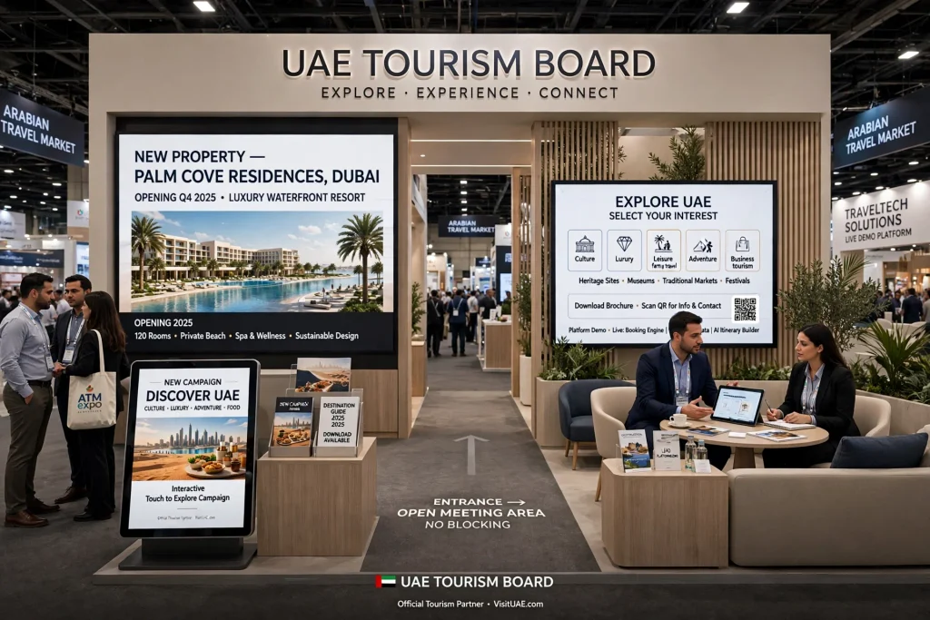 Interactive touchscreen for UAE destination information