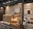 Hotel exhibition booth with LED screen and destination imagery